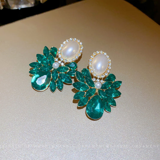 Zircon Pearl Retro Drop Earrings