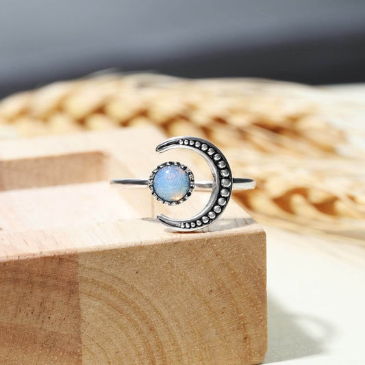 Moon Sun Accessory Moonstone Adjustable Ring