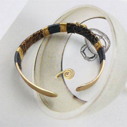 Metal Snakeskin Hand-woven Simple Fashion Temperament Bracelet