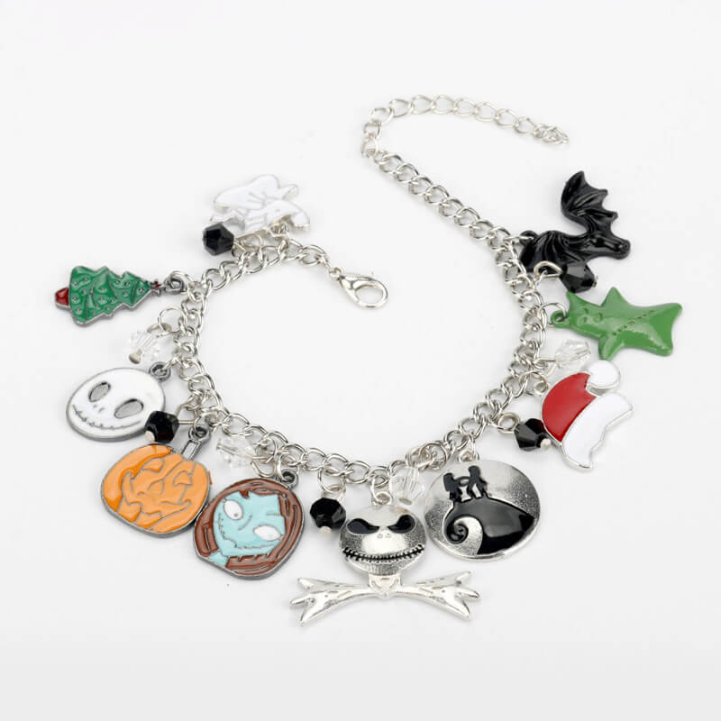 Halloween Grinch Skull Pumpkin Head Combination Bracelet