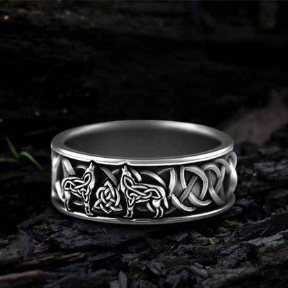 Fenris-wolf Stainless Steel Viking Ring