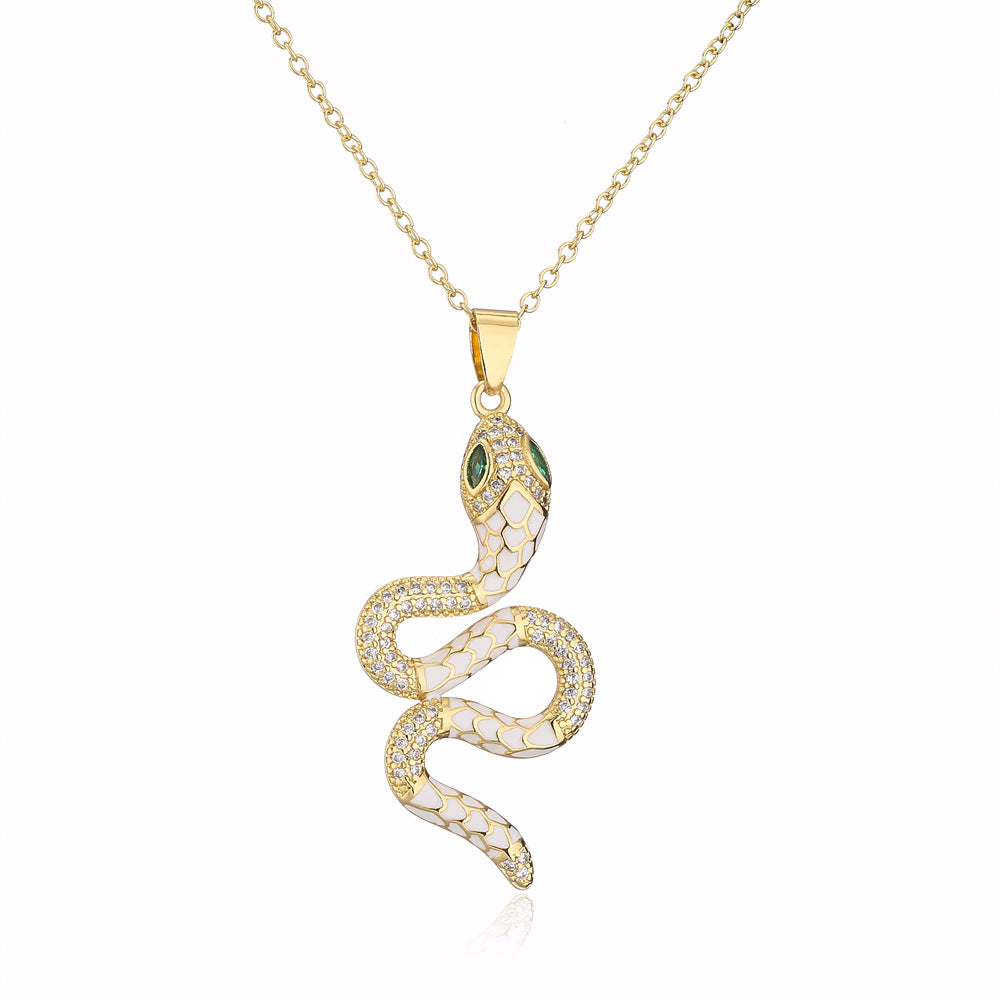 Colorful Snake Shape Chain Necklace