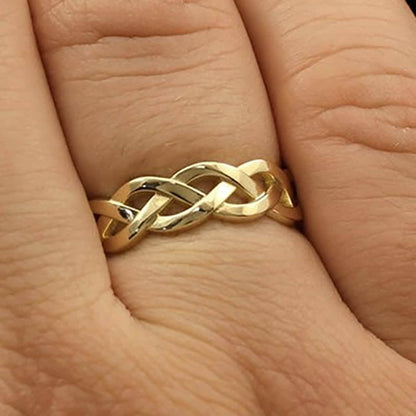 Antique Gold Braided Wrap Openwork Ring