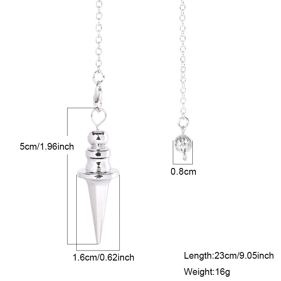 Metal Long Tapered Pointed Pendant