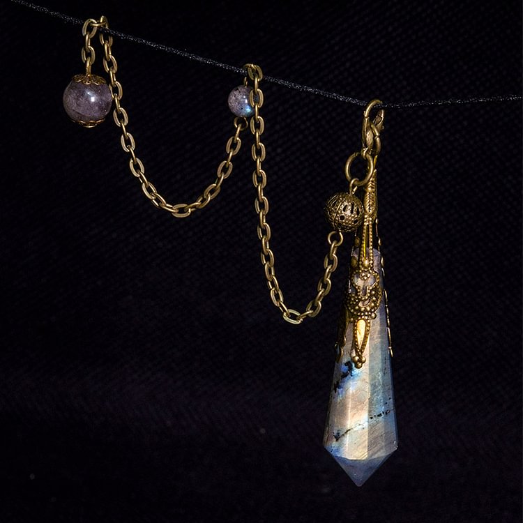 Grey Moonstone Protection Pendulum