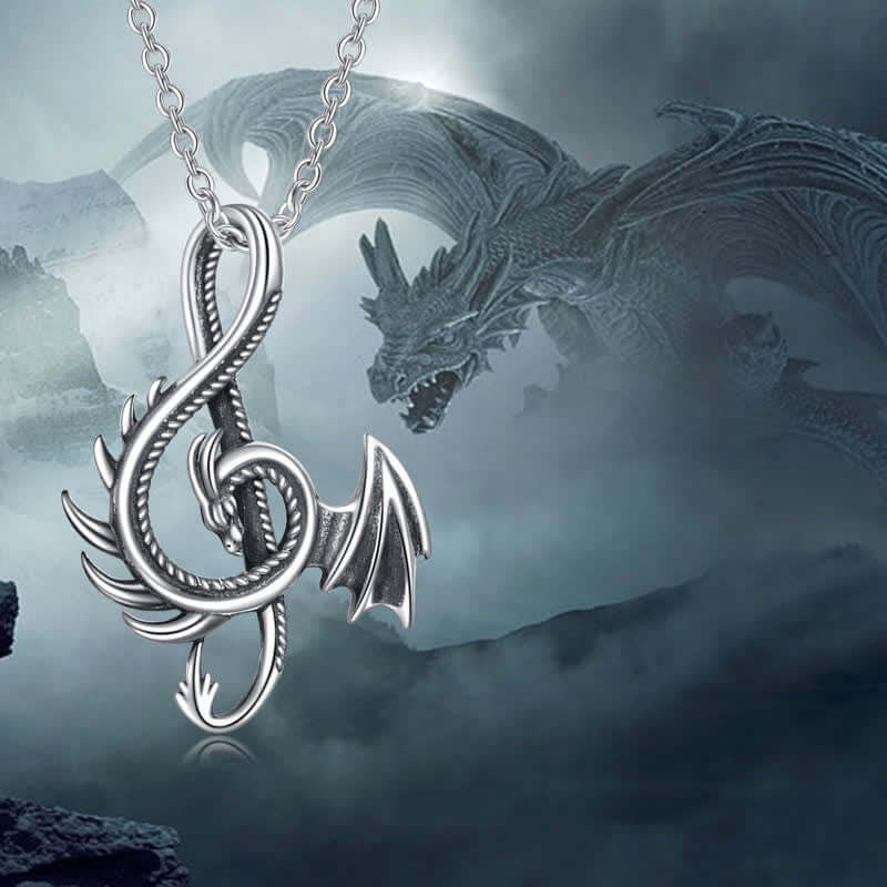 ''Always Be Yourself'' Men's Dragon Necklace