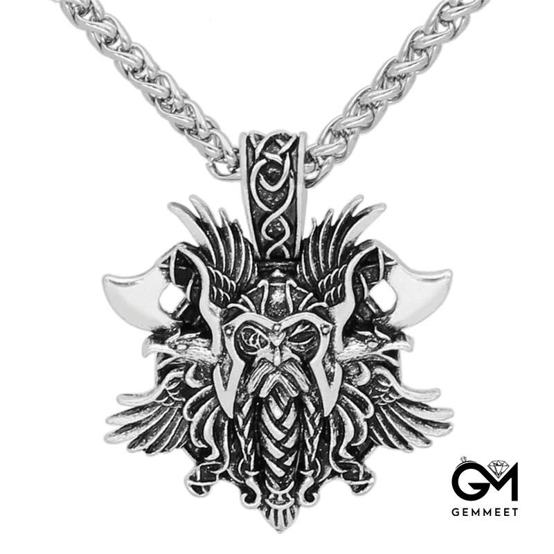 Odin Viking Warrior Pendant Necklace