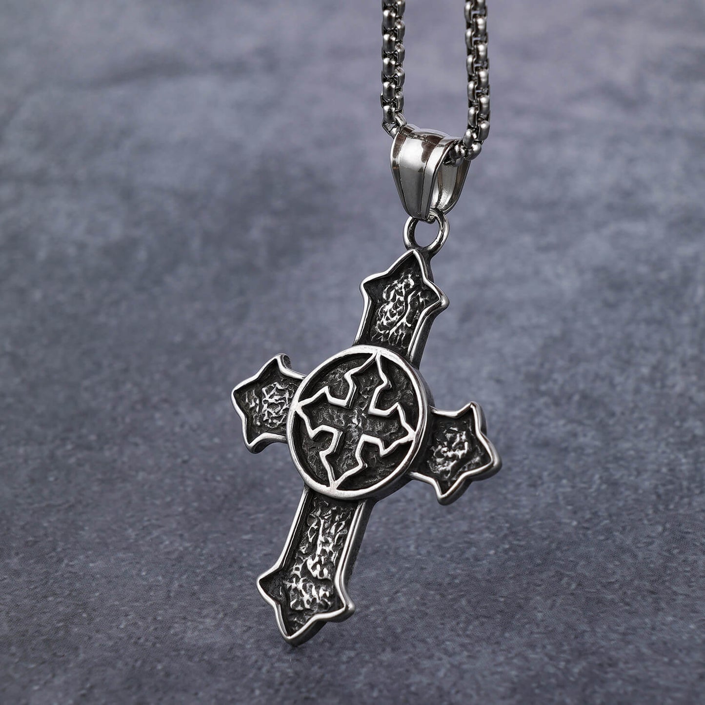 Double Cross Stainless Steel Pendant