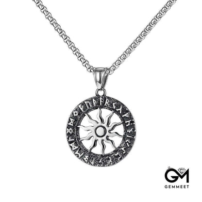 Vintage Sun Wheel Flower Necklace