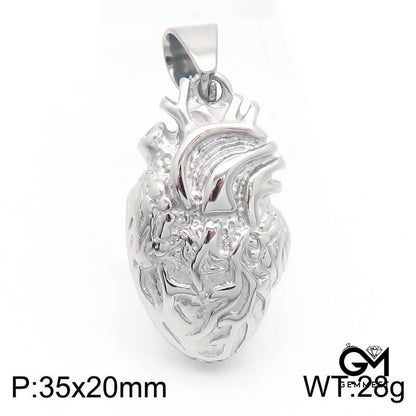 Creative Human Heart Organ Pendant Necklace