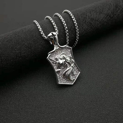 Hip Hop Gold Plated Zirconia Unicorn Pendant