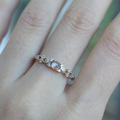 Moonstone Open Band Ring