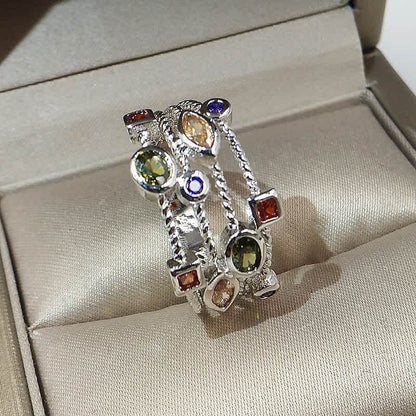 Creative Color Micro-set Zircon Ring