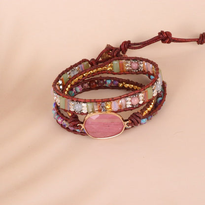 Bohemian Creative Rosestone Multi-layered Beaded Bracelet