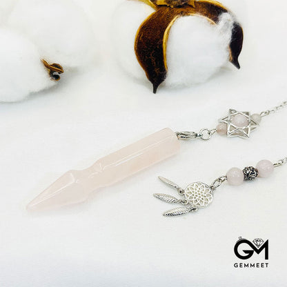 Pink Crystal Spirit Pendant Cone