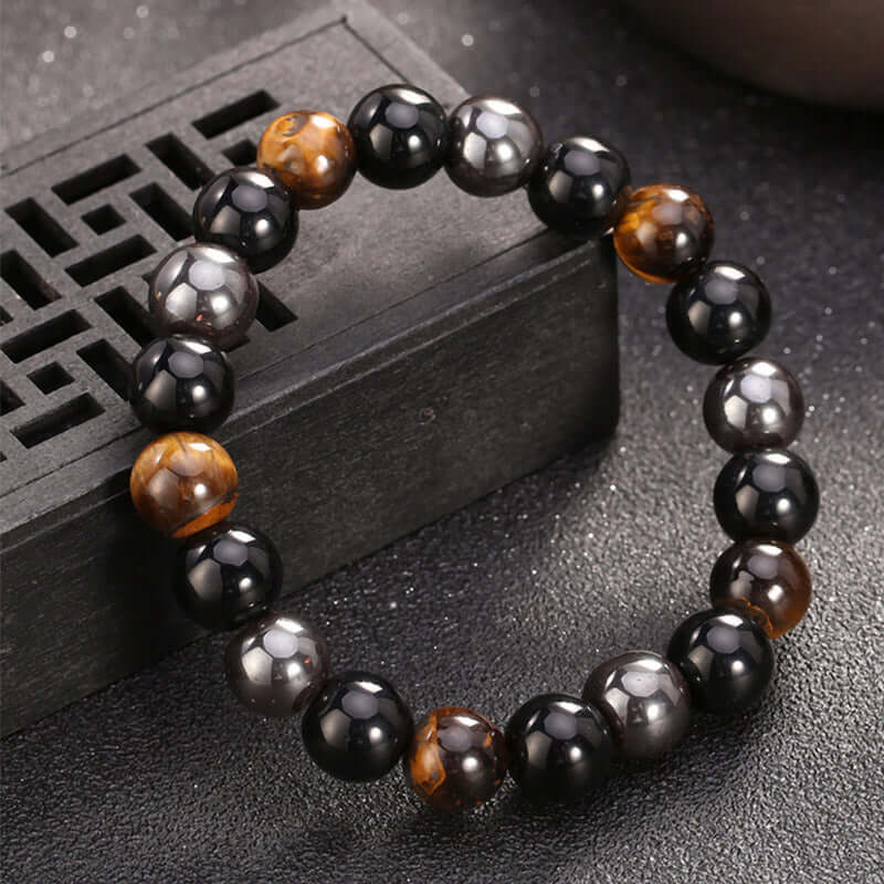 Tiger Eyr With Hematite Creativity Bracelet