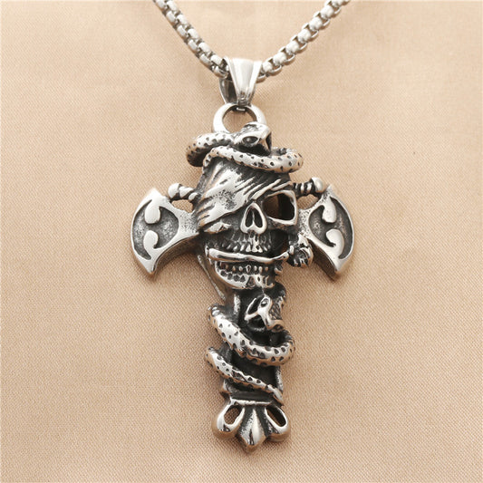 Skull Cross Retro Trendy Men's Pendant