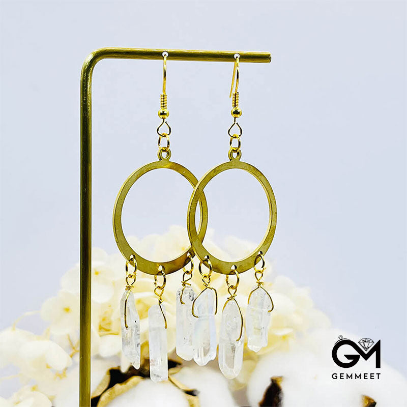 Bohemia Circle Crystal Earrings