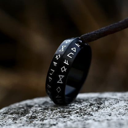 "War God" - Rune Norse Engraved Words Viking Ring