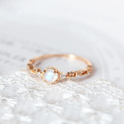 Moonlight Starlight Moonstone Ring