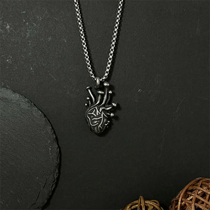 Heart Pulse Jump Stainless Steel Pendant Necklace