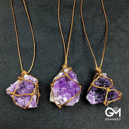 Amethyst Rough Stone Necklace