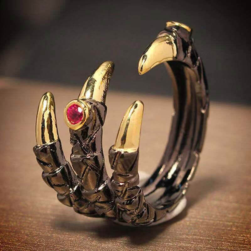 "Spirit Of The Eagle" Creative Men's Eagle Claw Adjustable Ring