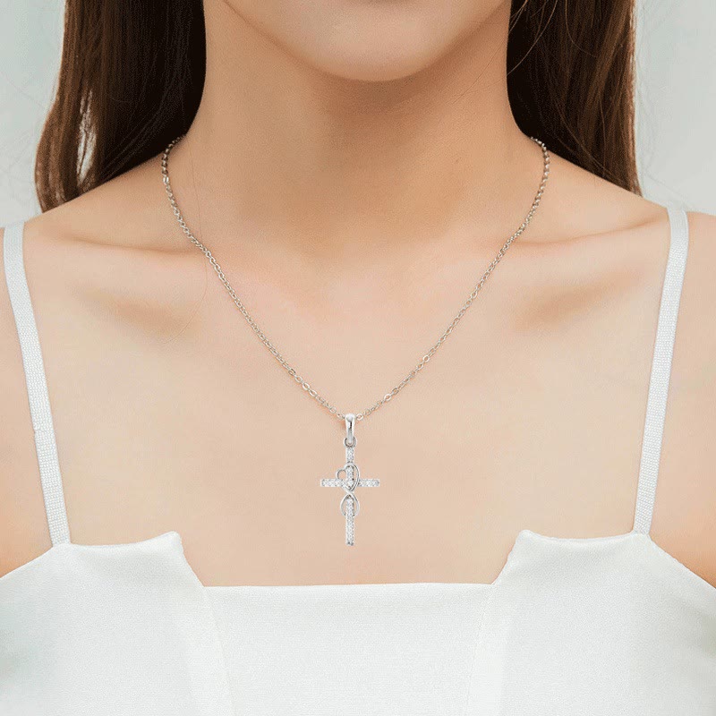 Infinity Cross Pendant Necklace