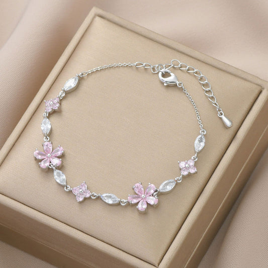 Zircon Petal Bracelet