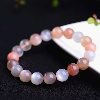 Strawberry Moonstone Wealth Positive Bracelet