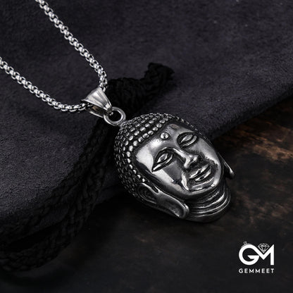 Buddha Head Stainless Steel Pendant