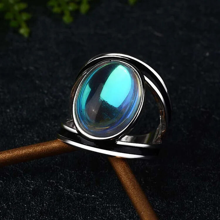 Pure Colorful Moonstone Orgone Ring