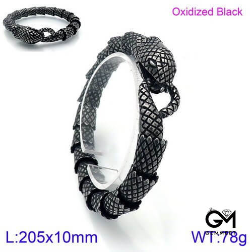 Spirit Snake Men's Titanium Steel Bracelet