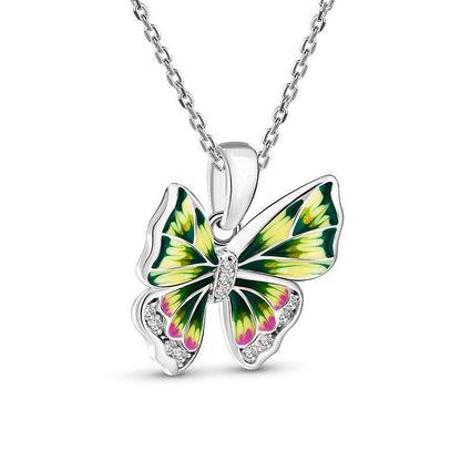 "Mystical Butterfly" Sterling Silver Zircon Necklace & Earrings & Ring