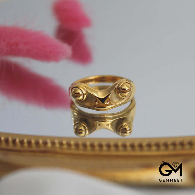 "Explore The World "Creative Frog Ring