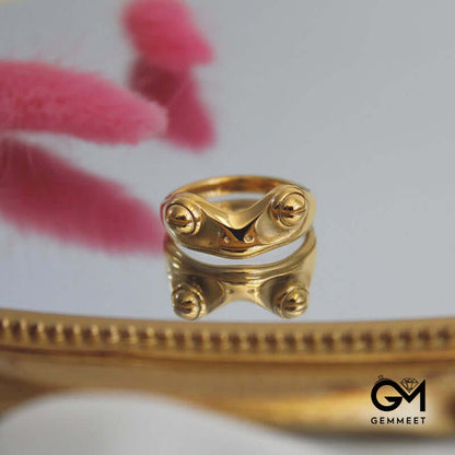 "Explore The World "Creative Frog Ring