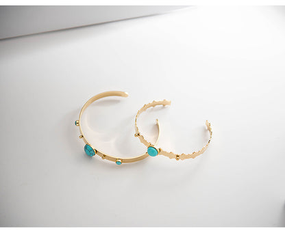 Bohemia Minimalism Turquoise Bangle Bracelet