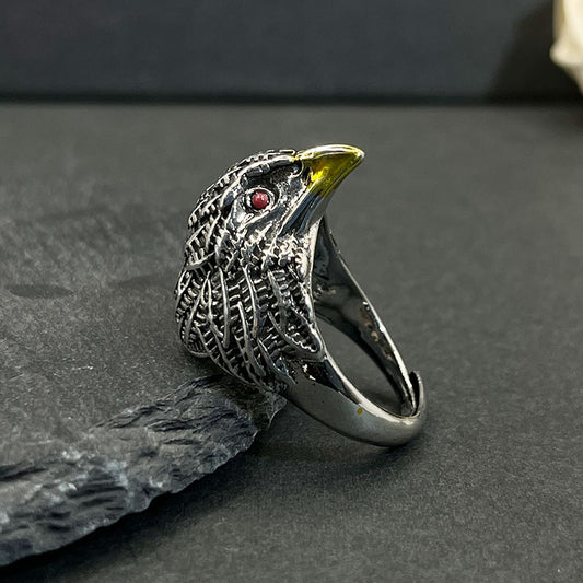 Retro Majestic Eagle Ring