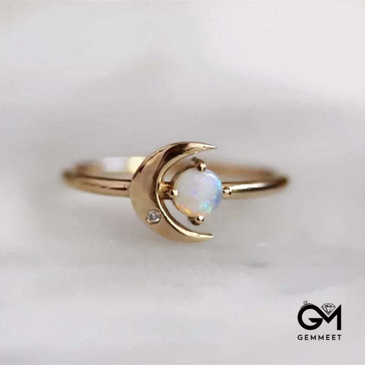 Creative Moon Moonstone Ring