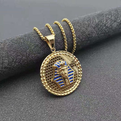 Hip Hop Jewelry Gold Plated Egyptian Pharaoh Pendant