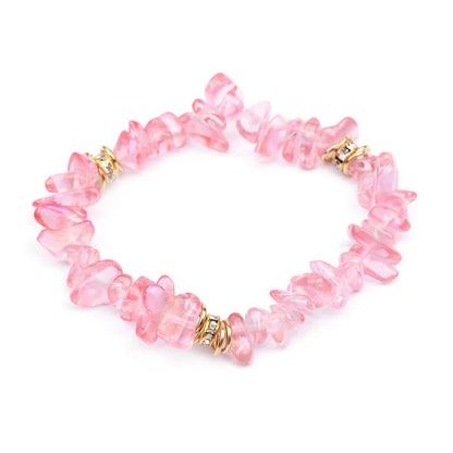 Irregular Stone Crystal Crushed Beads Bracelet