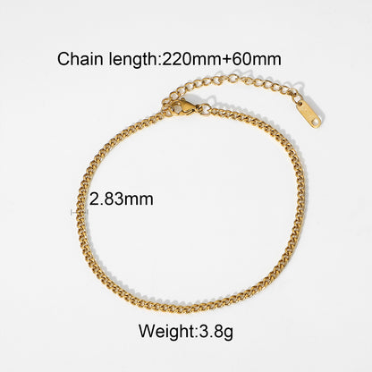 Minimalism Cuban Chain Anklet