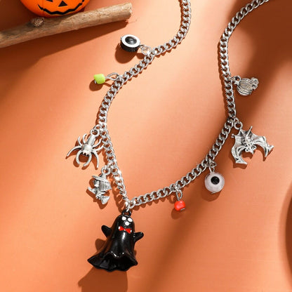 Halloween Party Personality Cool Sweet Skull Bat Fashion Pendant