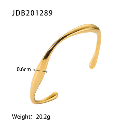 Irregular Distortion Adjustable Bangle Bracelet