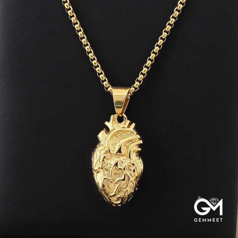 Creative Human Heart Organ Pendant Necklace