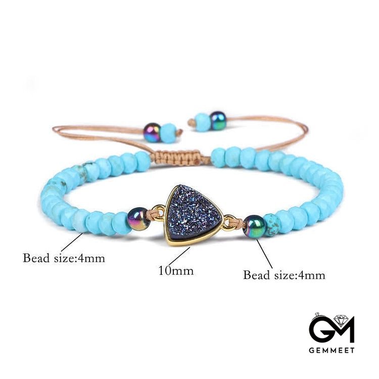 Crystal Face Bead Braided Bracelet