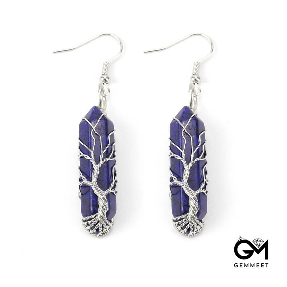 Crystal Tree of Life Alloy Earrings