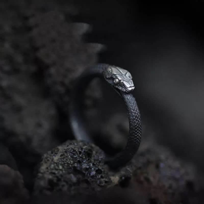 Punk Dark Ouroboros Pagan Ring