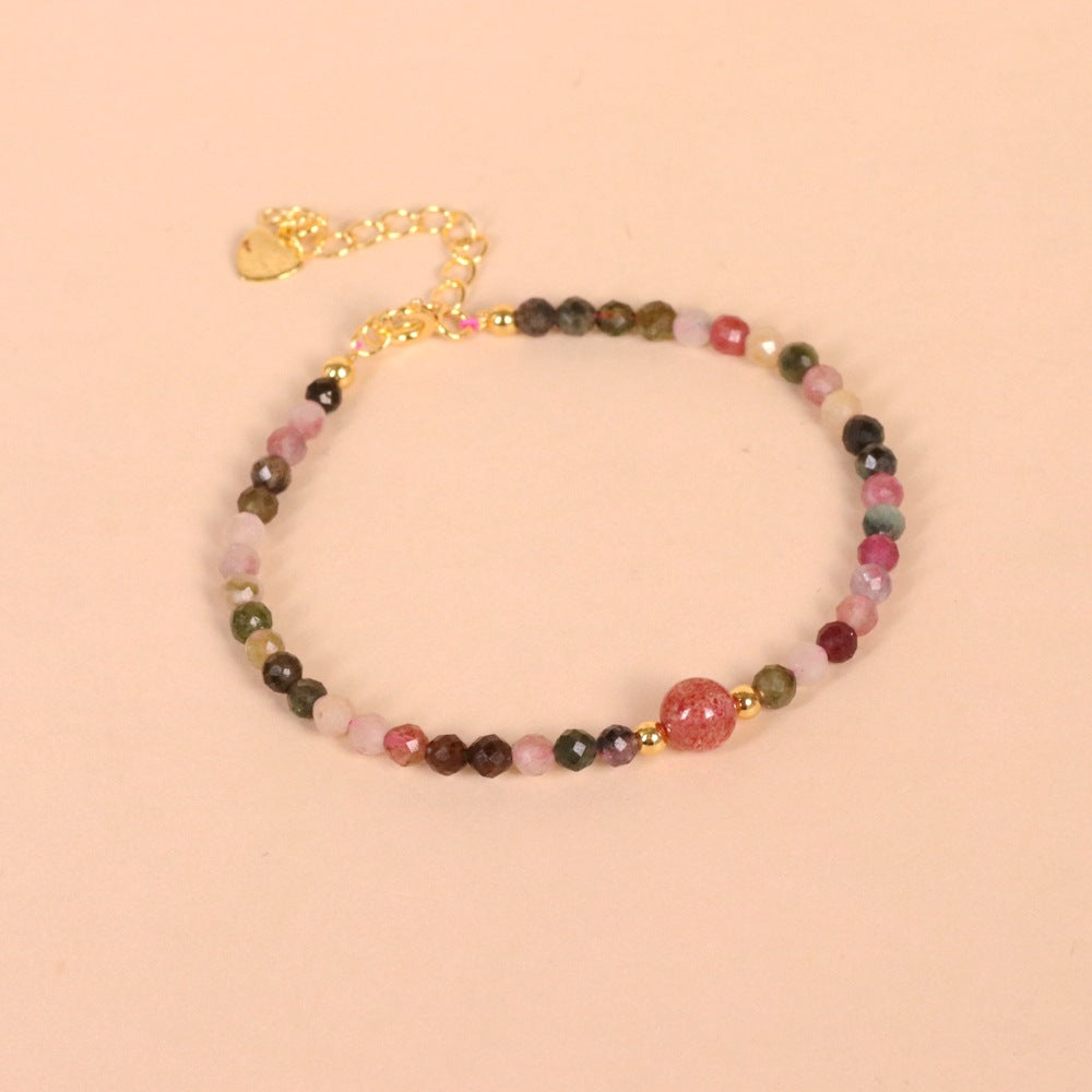 Candy Tourmaline Crystal Fresh Sweet Bracelet