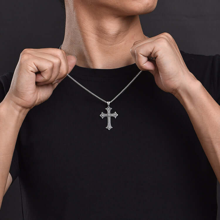 Sterling Silver Cross High Street Pendants Necklace